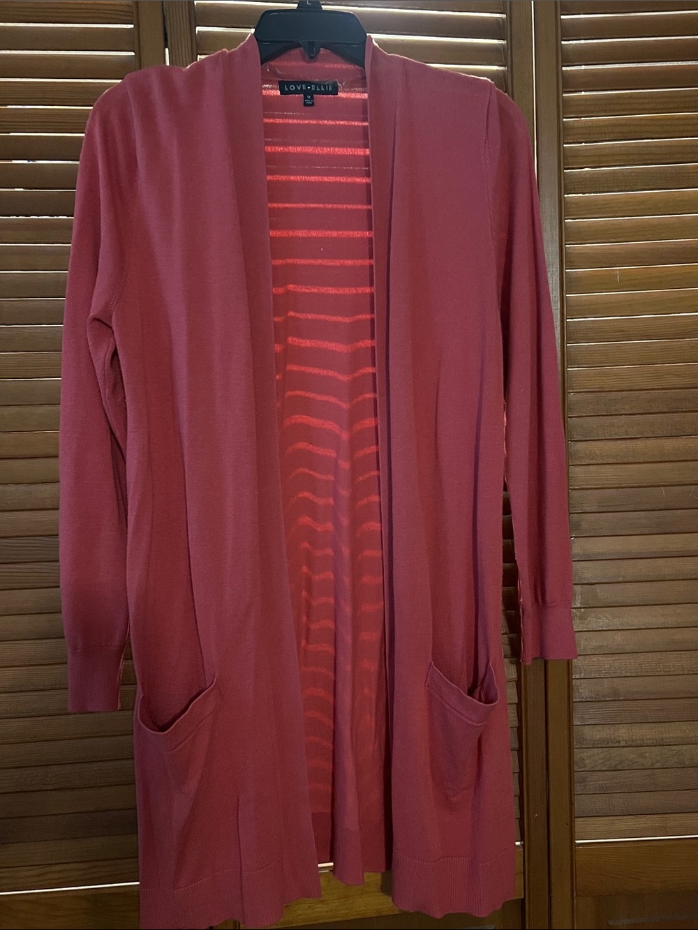 Love+Libby Rose Open-Front Long Cardigan with Pockets